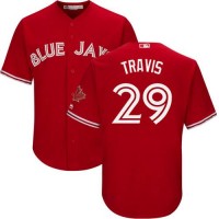 Toronto Blue Jays #29 Devon Travis Red New Cool Base Canada Day Stitched MLB Jersey