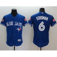 Toronto Blue Jays #6 Marcus Stroman Blue Fashion Stars & Stripes Flexbase Authentic Stitched MLB Jersey