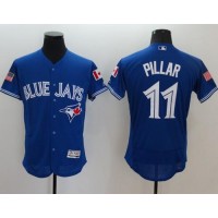 Toronto Blue Jays #11 Kevin Pillar Blue Fashion Stars & Stripes Flexbase Authentic Stitched MLB Jersey
