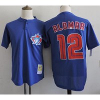 Mitchell And Ness 1997 Toronto Blue Jays #12 Roberto Alomar Blue Throwback Stitched MLB Jersey
