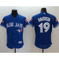 Toronto Blue Jays #19 Jose Bautista Blue Fashion Stars & Stripes Flexbase Authentic Stitched MLB Jersey