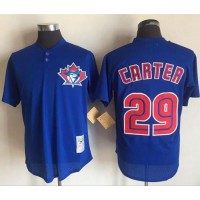 Mitchell And Ness 1997 Toronto Blue Jays #29 Joe Carter Blue Throwback Stitched MLB Jersey