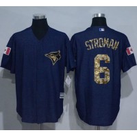 Toronto Blue Jays #6 Marcus Stroman Denim Blue Salute to Service Stitched MLB Jersey