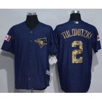 Toronto Blue Jays #2 Troy Tulowitzki Denim Blue Salute to Service Stitched MLB Jersey