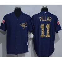 Toronto Blue Jays #11 Kevin Pillar Denim Blue Salute to Service Stitched MLB Jersey