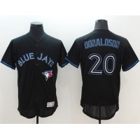 Toronto Blue Jays #20 Josh Donaldson Black Fashion Flexbase Authentic Collection Stitched MLB Jersey