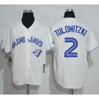Toronto Blue Jays #2 Troy Tulowitzki White Cooperstown Throwback Stitched MLB Jersey