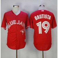 Toronto Blue Jays #19 Jose Bautista Red New Cool Base Canada Day Stitched MLB Jersey