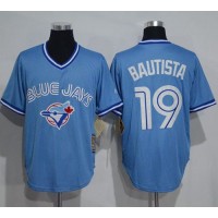 Toronto Blue Jays #19 Jose Bautista Light Blue Cooperstown Throwback Stitched MLB Jersey