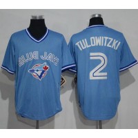Toronto Blue Jays #2 Troy Tulowitzki Light Blue Cooperstown Throwback Stitched MLB Jersey