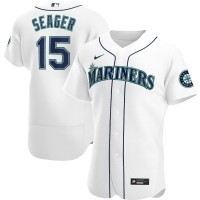 Seattle Seattle Mariners #15 Kyle Seager Men's Nike White Home 2020 Authentic Player MLB Jersey