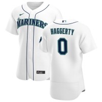 Seattle Seattle Mariners #0 Sam Haggerty Men's Nike White Home 2020 Authentic Player MLB Jersey