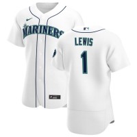 Seattle Seattle Mariners #1 Kyle Lewis Men's Nike White Home 2020 Authentic Player MLB Jersey