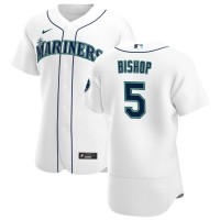 Seattle Seattle Mariners #5 Braden Bishop Men's Nike White Home 2020 Authentic Player MLB Jersey