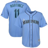 Seattle Seattle Mariners #11 Edgar Martinez Majestic Official Cool Base Player Jersey Blue