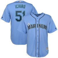 Seattle Seattle Mariners #51 Ichiro Suzuki Majestic Official Cool Base Player Jersey Blue