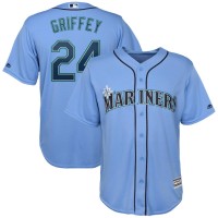 Seattle Seattle Mariners #24 Ken Griffey Jr. Majestic Official Cool Base Player Jersey Blue