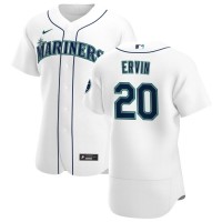 Seattle Seattle Mariners #20 Phillip Ervin Men's Nike White Home 2020 Authentic Player MLB Jersey