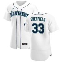 Seattle Seattle Mariners #33 Justus Sheffield Men's Nike White Home 2020 Authentic Player MLB Jersey