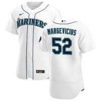 Seattle Seattle Mariners #52 Nick Margevicius Men's Nike White Home 2020 Authentic Player MLB Jersey