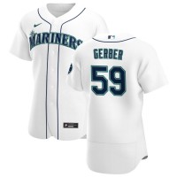Seattle Seattle Mariners #59 Joey Gerber Men's Nike White Home 2020 Authentic Player MLB Jersey
