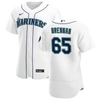 Seattle Seattle Mariners #65 Brandon Brennan Men's Nike White Home 2020 Authentic Player MLB Jersey