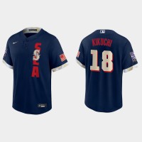 Seattle Seattle Mariners #18 Yusei Kikuchi 2021 Mlb All Star Game Fan's Version Navy Jersey