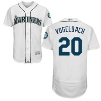 Seattle Mariners #20 Dan Vogelbach White Flexbase Authentic Collection Stitched MLB Jersey
