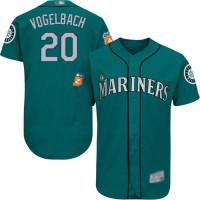 Seattle Mariners #20 Dan Vogelbach Green Flexbase Authentic Collection Stitched MLB Jersey