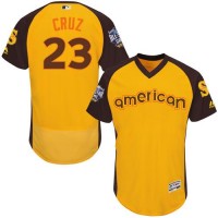 Seattle Mariners #23 Nelson Cruz Gold Flexbase Authentic Collection 2016 All-Star American League Stitched MLB Jersey