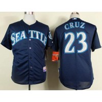 Seattle Mariners #23 Nelson Cruz Navy Blue Cool Base Stitched MLB Jersey