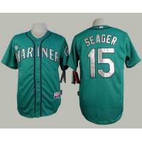 Seattle Mariners #15 Kyle Seager Green Alternate Cool Base Stitched MLB Jersey