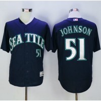 Seattle Mariners #51 Randy Johnson Navy Blue New Cool Base Stitched MLB Jersey