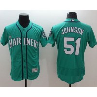 Seattle Mariners #51 Randy Johnson Green Flexbase Authentic Collection Stitched MLB Jersey