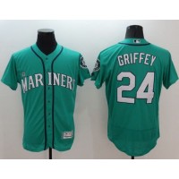 Seattle Mariners #24 Ken Griffey Green Flexbase Authentic Collection Stitched MLB Jersey
