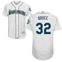 Seattle Mariners #32 Jay Bruce White Flexbase Authentic Collection Stitched MLB Jersey