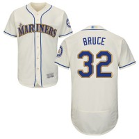 Seattle Mariners #32 Jay Bruce Cream Flexbase Authentic Collection Stitched MLB Jersey