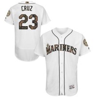 Seattle Mariners #23 Nelson Cruz White Flexbase Authentic Collection Memorial Day Stitched MLB Jersey