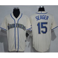 Seattle Mariners #15 Kyle Seager Cream New Cool Base Stitched MLB Jersey