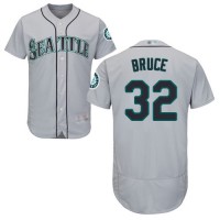 Seattle Mariners #32 Jay Bruce Grey Flexbase Authentic Collection Stitched MLB Jersey