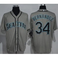Seattle Mariners #34 Felix Hernandez Grey New Cool Base Stitched MLB Jersey