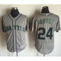 Seattle Mariners #24 Ken Griffey Grey Flexbase Authentic Collection Stitched MLB Jersey