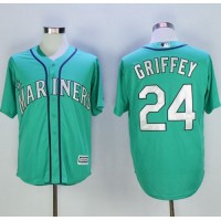 Seattle Mariners #24 Ken Griffey Green New Cool Base 2016 Hall Of Fame Patch Stitched MLB Jersey