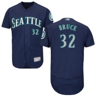 Seattle Mariners #32 Jay Bruce Navy Blue Flexbase Authentic Collection Stitched MLB Jersey