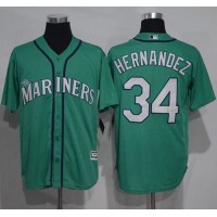 Seattle Mariners #34 Felix Hernandez Green New Cool Base Stitched MLB Jersey