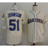 Seattle Mariners #51 Randy Johnson Cream New Cool Base Stitched MLB Jersey