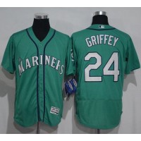 Seattle Mariners #24 Ken Griffey Green Flexbase Authentic Collection Stitched MLB Jersey