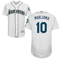 Seattle Mariners #10 Mike Marjama White Flexbase Authentic Collection Stitched MLB Jersey
