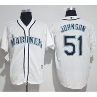 Seattle Mariners #51 Randy Johnson White New Cool Base Stitched MLB Jersey