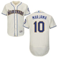 Seattle Mariners #10 Mike Marjama Cream Flexbase Authentic Collection Stitched MLB Jersey